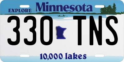 MN license plate 330TNS