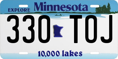MN license plate 330TOJ