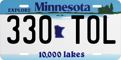 MN license plate 330TOL