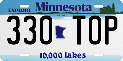 MN license plate 330TOP
