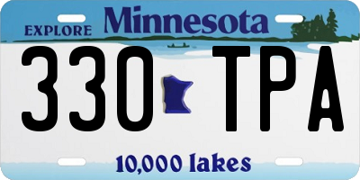 MN license plate 330TPA