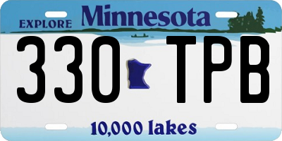 MN license plate 330TPB