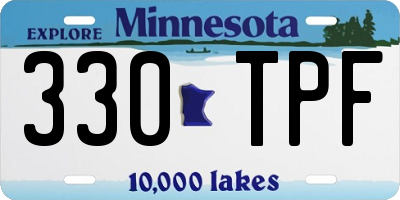 MN license plate 330TPF