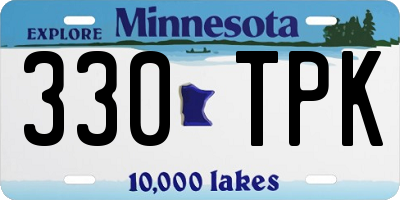 MN license plate 330TPK