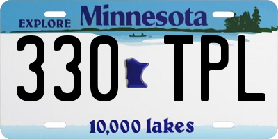 MN license plate 330TPL