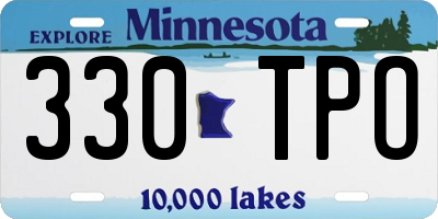 MN license plate 330TPO
