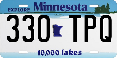 MN license plate 330TPQ