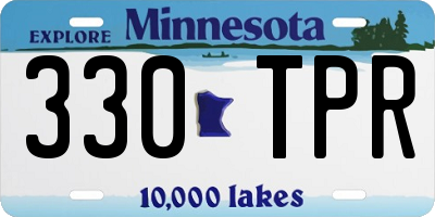 MN license plate 330TPR