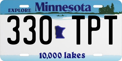MN license plate 330TPT