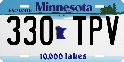 MN license plate 330TPV