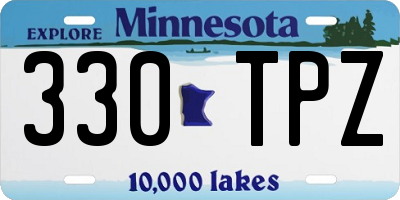MN license plate 330TPZ