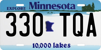MN license plate 330TQA