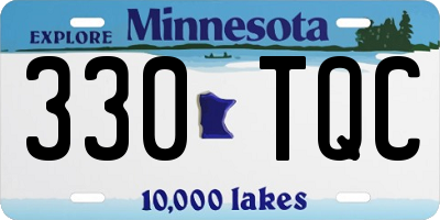 MN license plate 330TQC