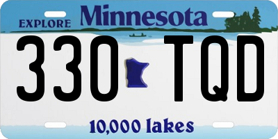 MN license plate 330TQD