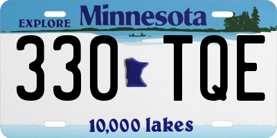 MN license plate 330TQE