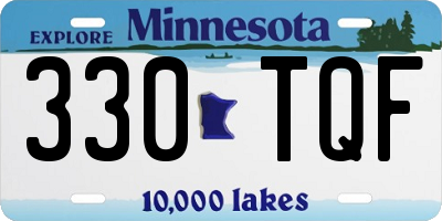 MN license plate 330TQF