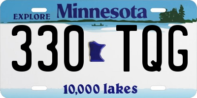 MN license plate 330TQG