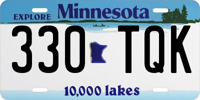 MN license plate 330TQK