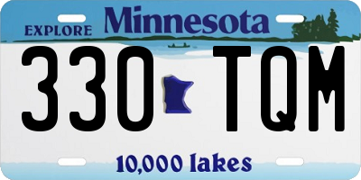 MN license plate 330TQM