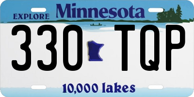MN license plate 330TQP
