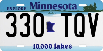 MN license plate 330TQV