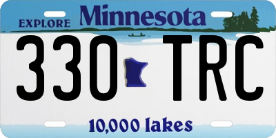MN license plate 330TRC