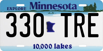 MN license plate 330TRE