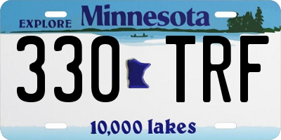 MN license plate 330TRF