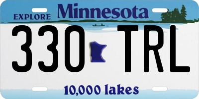 MN license plate 330TRL