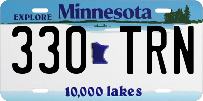 MN license plate 330TRN