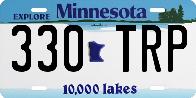 MN license plate 330TRP
