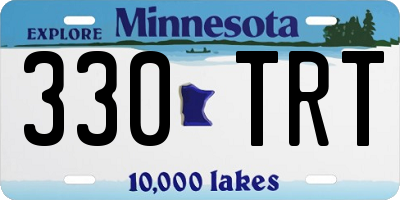 MN license plate 330TRT