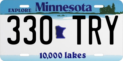 MN license plate 330TRY