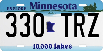 MN license plate 330TRZ
