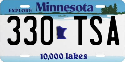 MN license plate 330TSA