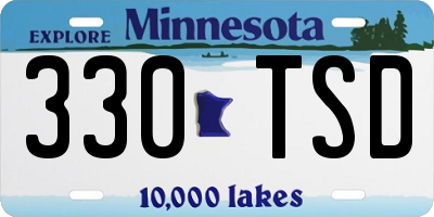 MN license plate 330TSD