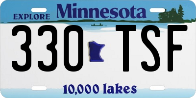 MN license plate 330TSF