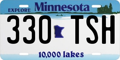 MN license plate 330TSH