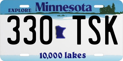 MN license plate 330TSK