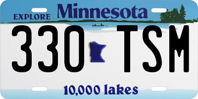 MN license plate 330TSM