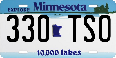 MN license plate 330TSO