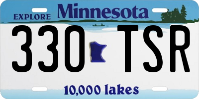 MN license plate 330TSR