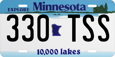 MN license plate 330TSS