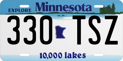 MN license plate 330TSZ