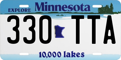 MN license plate 330TTA