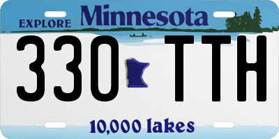 MN license plate 330TTH