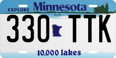 MN license plate 330TTK