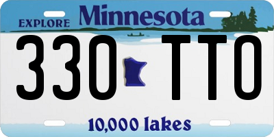MN license plate 330TTO