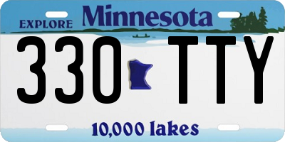 MN license plate 330TTY