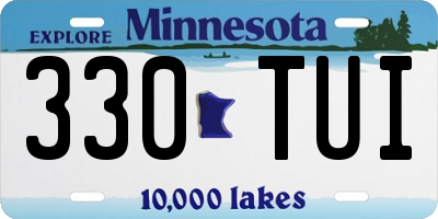 MN license plate 330TUI
